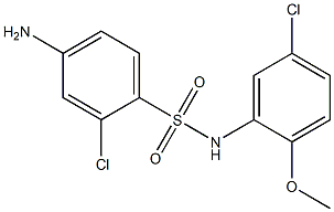 4-amino-2-chloro-N-(5-chloro-2-methoxyphenyl)benzene-1-sulfonamide Structure