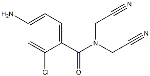 4-amino-2-chloro-N,N-bis(cyanomethyl)benzamide Structure