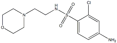 4-amino-2-chloro-N-[2-(morpholin-4-yl)ethyl]benzene-1-sulfonamide 구조식 이미지