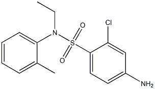 4-amino-2-chloro-N-ethyl-N-(2-methylphenyl)benzene-1-sulfonamide Structure