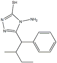 4-amino-5-(2-methyl-1-phenylbutyl)-4H-1,2,4-triazole-3-thiol 구조식 이미지