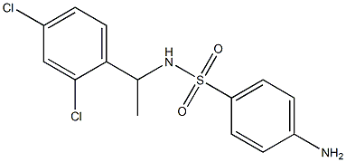 4-amino-N-[1-(2,4-dichlorophenyl)ethyl]benzene-1-sulfonamide 구조식 이미지