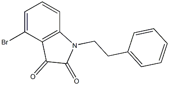 4-bromo-1-(2-phenylethyl)-2,3-dihydro-1H-indole-2,3-dione 구조식 이미지