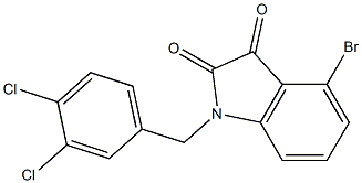 4-bromo-1-[(3,4-dichlorophenyl)methyl]-2,3-dihydro-1H-indole-2,3-dione Structure