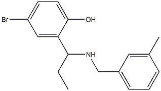 4-bromo-2-(1-{[(3-methylphenyl)methyl]amino}propyl)phenol Structure