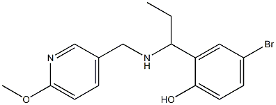 4-bromo-2-(1-{[(6-methoxypyridin-3-yl)methyl]amino}propyl)phenol Structure