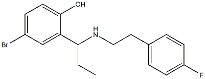 4-bromo-2-(1-{[2-(4-fluorophenyl)ethyl]amino}propyl)phenol 구조식 이미지