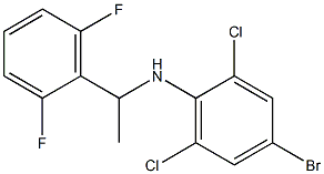 4-bromo-2,6-dichloro-N-[1-(2,6-difluorophenyl)ethyl]aniline 구조식 이미지