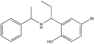 4-bromo-2-{1-[(1-phenylethyl)amino]propyl}phenol Structure