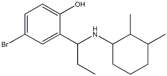 4-bromo-2-{1-[(2,3-dimethylcyclohexyl)amino]propyl}phenol 구조식 이미지