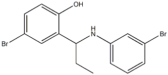 4-bromo-2-{1-[(3-bromophenyl)amino]propyl}phenol 구조식 이미지