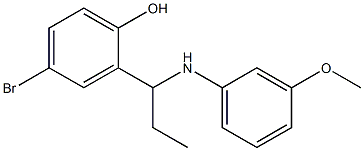 4-bromo-2-{1-[(3-methoxyphenyl)amino]propyl}phenol 구조식 이미지