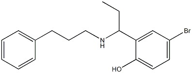 4-bromo-2-{1-[(3-phenylpropyl)amino]propyl}phenol 구조식 이미지