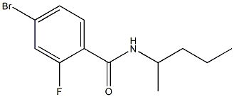 4-bromo-2-fluoro-N-(1-methylbutyl)benzamide Structure