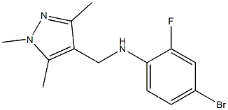 4-bromo-2-fluoro-N-[(1,3,5-trimethyl-1H-pyrazol-4-yl)methyl]aniline Structure