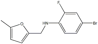 4-bromo-2-fluoro-N-[(5-methylfuran-2-yl)methyl]aniline 구조식 이미지