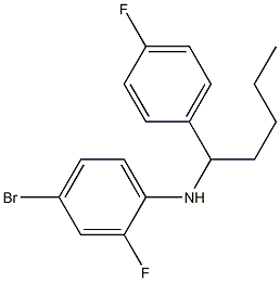 4-bromo-2-fluoro-N-[1-(4-fluorophenyl)pentyl]aniline Structure