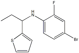 4-bromo-2-fluoro-N-[1-(thiophen-2-yl)propyl]aniline 구조식 이미지