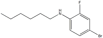 4-bromo-2-fluoro-N-hexylaniline Structure