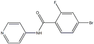 4-bromo-2-fluoro-N-pyridin-4-ylbenzamide Structure