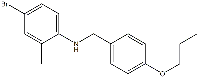 4-bromo-2-methyl-N-[(4-propoxyphenyl)methyl]aniline Structure