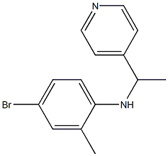 4-bromo-2-methyl-N-[1-(pyridin-4-yl)ethyl]aniline 구조식 이미지