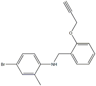 4-bromo-2-methyl-N-{[2-(prop-2-yn-1-yloxy)phenyl]methyl}aniline 구조식 이미지