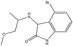 4-bromo-3-[(1-methoxypropan-2-yl)amino]-2,3-dihydro-1H-indol-2-one Structure