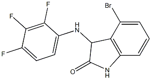 4-bromo-3-[(2,3,4-trifluorophenyl)amino]-2,3-dihydro-1H-indol-2-one Structure