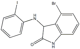 4-bromo-3-[(2-iodophenyl)amino]-2,3-dihydro-1H-indol-2-one 구조식 이미지