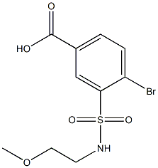 4-bromo-3-[(2-methoxyethyl)sulfamoyl]benzoic acid 구조식 이미지