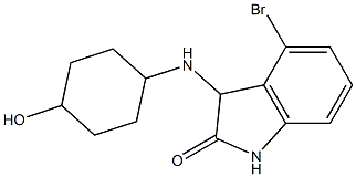 4-bromo-3-[(4-hydroxycyclohexyl)amino]-2,3-dihydro-1H-indol-2-one Structure