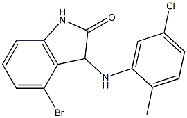 4-bromo-3-[(5-chloro-2-methylphenyl)amino]-2,3-dihydro-1H-indol-2-one 구조식 이미지