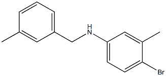 4-bromo-3-methyl-N-[(3-methylphenyl)methyl]aniline 구조식 이미지