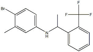 4-bromo-3-methyl-N-{1-[2-(trifluoromethyl)phenyl]ethyl}aniline Structure