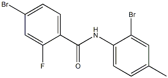 4-bromo-N-(2-bromo-4-methylphenyl)-2-fluorobenzamide 구조식 이미지