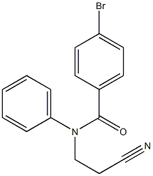4-bromo-N-(2-cyanoethyl)-N-phenylbenzamide Structure