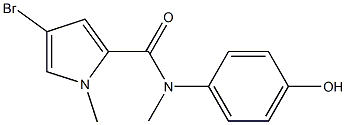 4-bromo-N-(4-hydroxyphenyl)-N,1-dimethyl-1H-pyrrole-2-carboxamide Structure