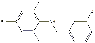 4-bromo-N-[(3-chlorophenyl)methyl]-2,6-dimethylaniline 구조식 이미지