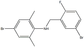 4-bromo-N-[(5-bromo-2-fluorophenyl)methyl]-2,6-dimethylaniline 구조식 이미지