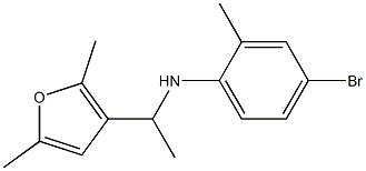 4-bromo-N-[1-(2,5-dimethylfuran-3-yl)ethyl]-2-methylaniline 구조식 이미지