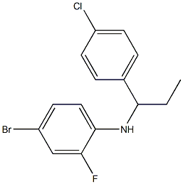 4-bromo-N-[1-(4-chlorophenyl)propyl]-2-fluoroaniline 구조식 이미지