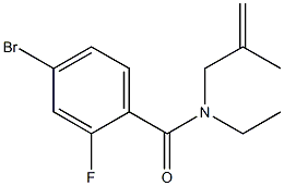 4-bromo-N-ethyl-2-fluoro-N-(2-methylprop-2-enyl)benzamide 구조식 이미지