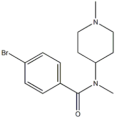 4-bromo-N-methyl-N-(1-methylpiperidin-4-yl)benzamide 구조식 이미지