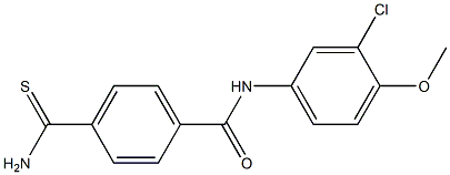 4-carbamothioyl-N-(3-chloro-4-methoxyphenyl)benzamide Structure