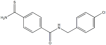 4-carbamothioyl-N-[(4-chlorophenyl)methyl]benzamide 구조식 이미지
