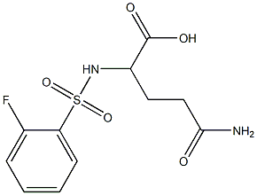 4-carbamoyl-2-[(2-fluorobenzene)sulfonamido]butanoic acid 구조식 이미지