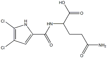 4-carbamoyl-2-[(4,5-dichloro-1H-pyrrol-2-yl)formamido]butanoic acid Structure