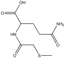 4-carbamoyl-2-[2-(methylsulfanyl)acetamido]butanoic acid 구조식 이미지