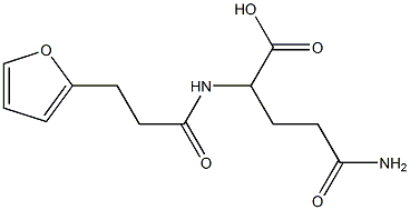 4-carbamoyl-2-[3-(furan-2-yl)propanamido]butanoic acid 구조식 이미지